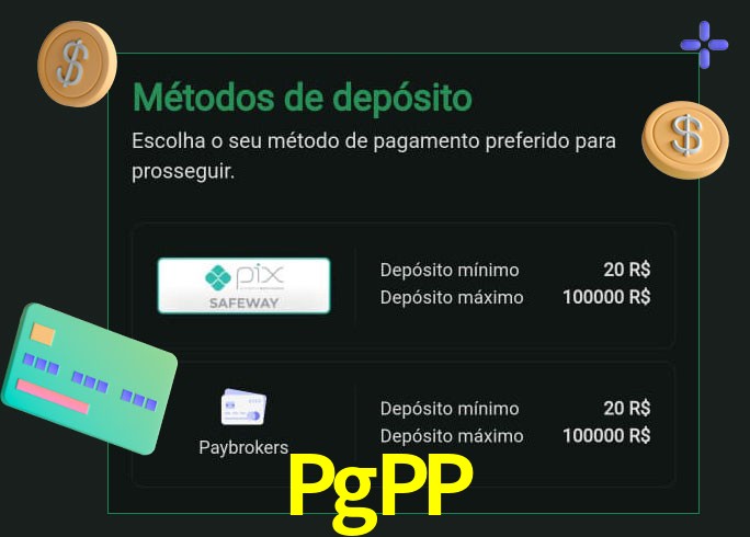 O cassino PgPP oferece uma grande variedade de métodos de pagamento